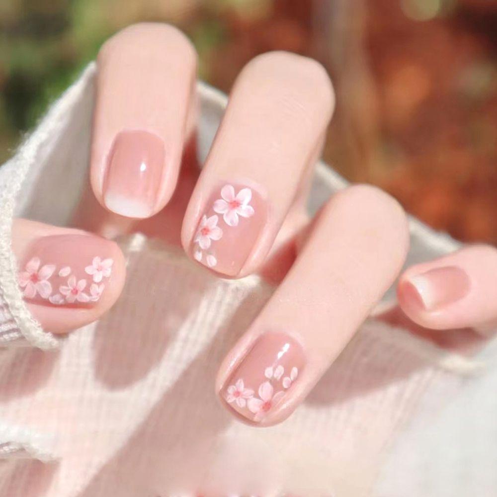 Bộ Móng Tay Giả Hình Dấu Chân Thỏ Và Móng Mèo Phong Cách Hàn Quốc