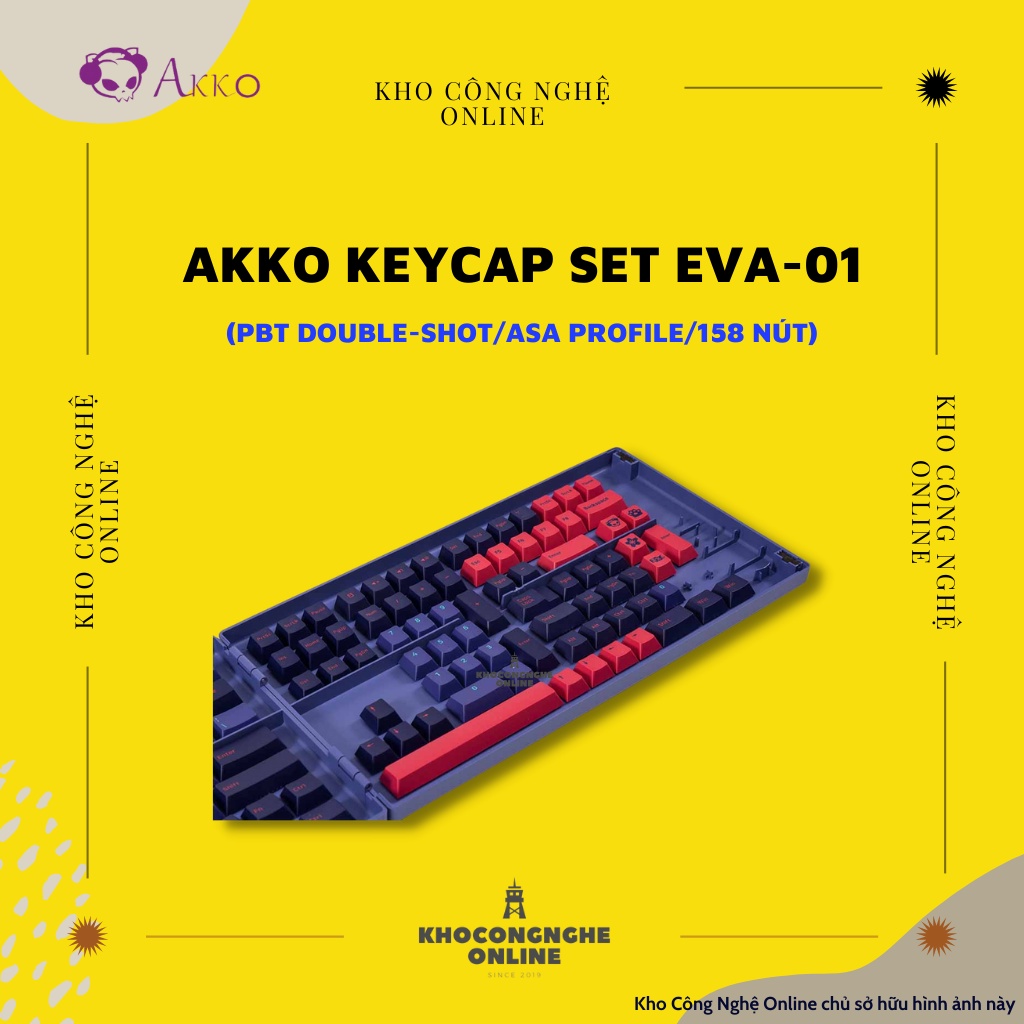 [Mã 33ELSALE hoàn 7% đơn 300K] AKKO Keycap set – NEON (PBT Double-Shot/Cherry profile/157 nút)