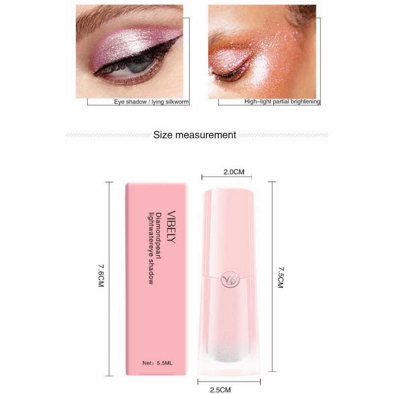 [Hàng mới về] Phấn mắt nhũ dạng lỏng trang điểm lấp lánh không thấm nước