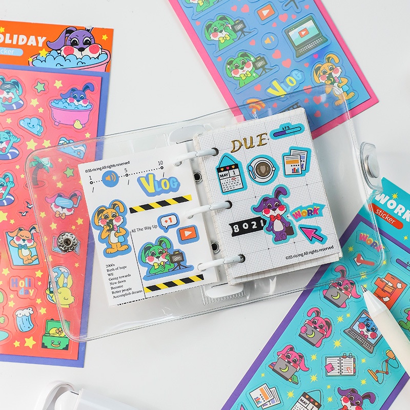 Set 2 tấm nhãn dán trang trí dễ thương