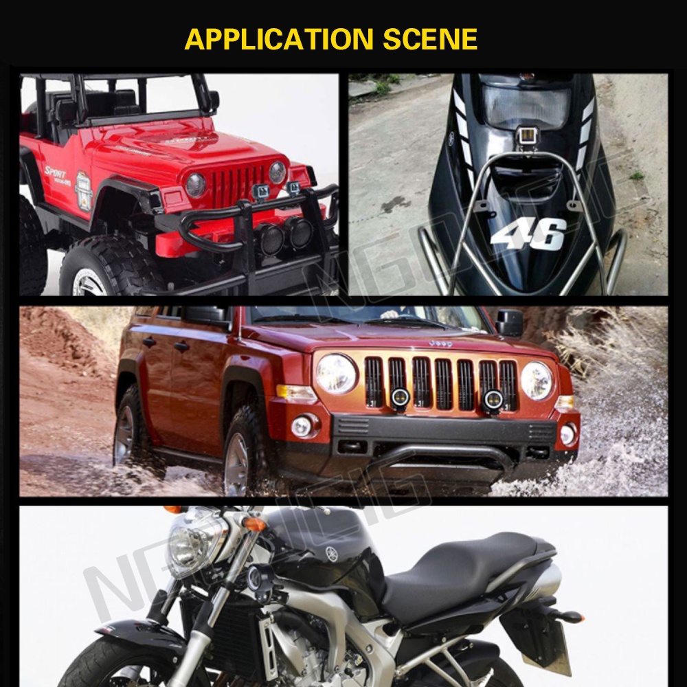 Đèn Pha LED Tròn / Vuông Siêu Sáng Hình Đôi Mắt Thiên Thần 20W Dành Cho Xe Hơi SUV