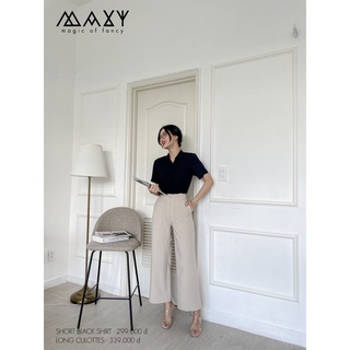 Áo sơ mi tay ngắn màu đen short basic shirt Maxy Workshop