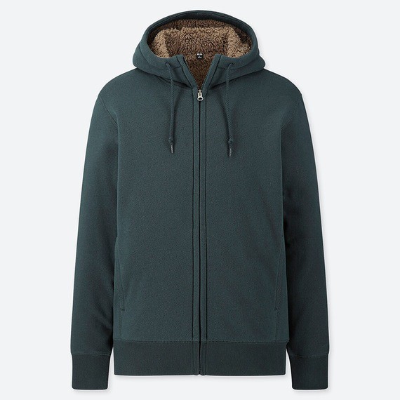 Áo nỉ lót lông cừu nam siêu ấm #Uniqlo. Hoodie 418708 - Chính hãng