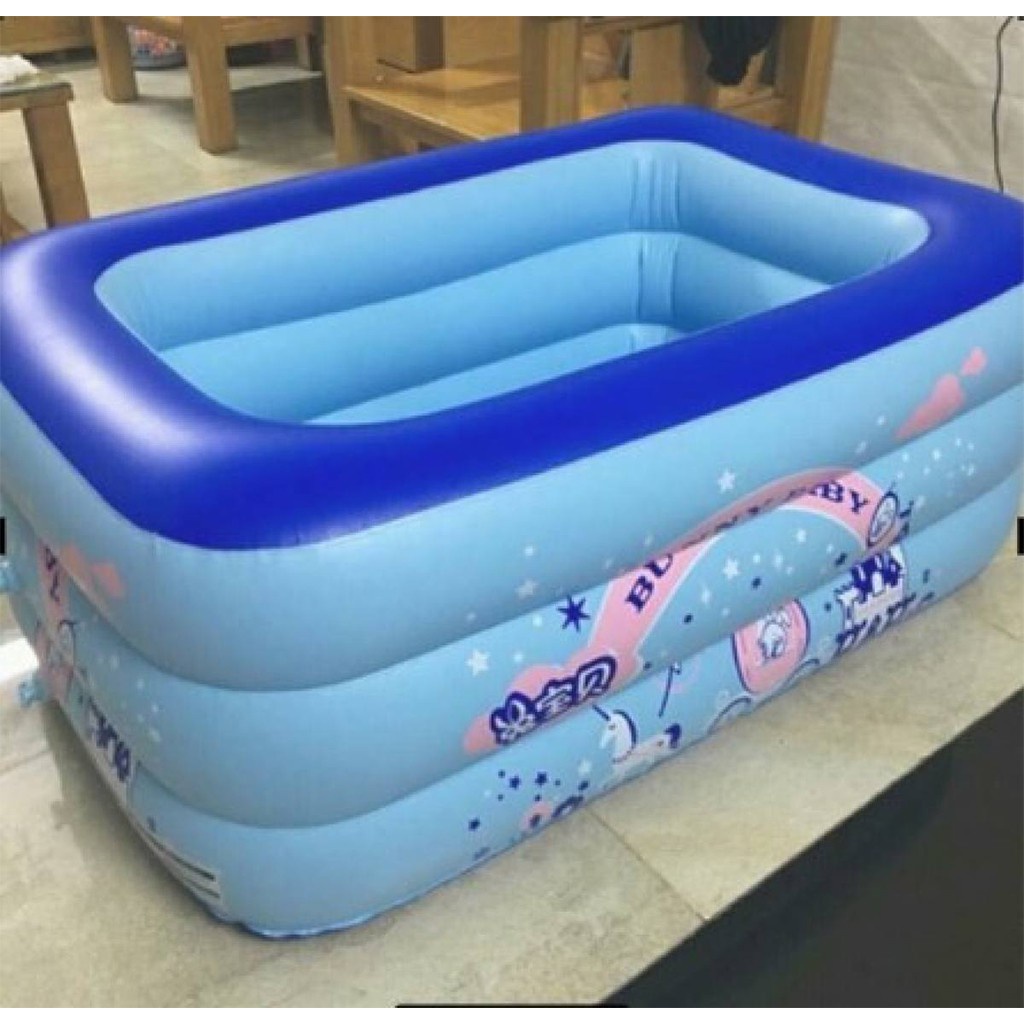[HOT] Bể Bơi Phao Cho Bé Trong Nhà 3 Tầng 1m5 (150Cm) Hình Chữ Nhật 150x110x50 Bồn Tắm Hơi Cho Bé - DÀY DẶN - AN TOÀN