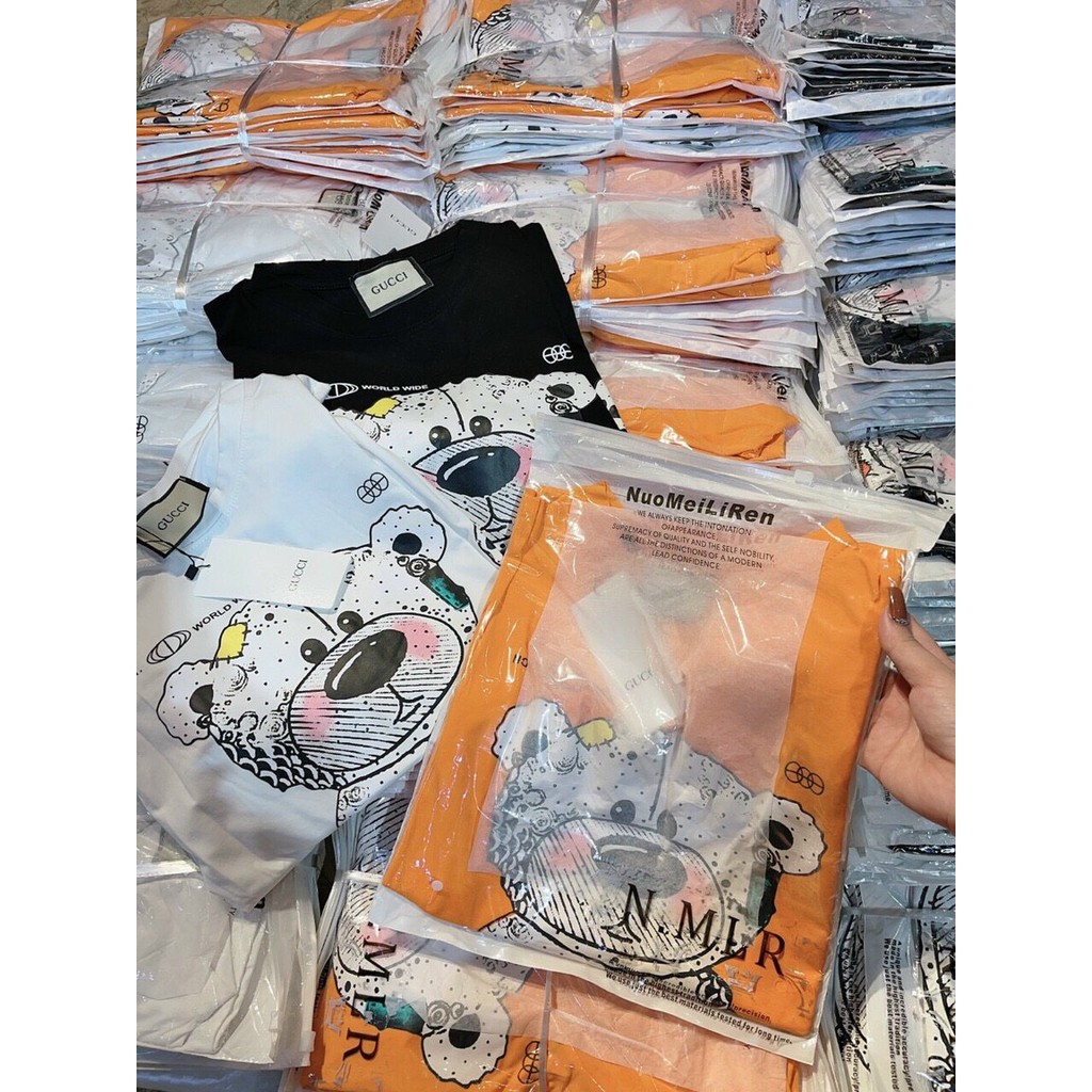 [Mã FAMAYWA giảm 10K đơn 50K] ÁO PHÔNG TAY LỠ DÁNG THỤNG IN HÌNH GẤU CAM | BigBuy360 - bigbuy360.vn