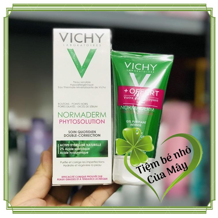 Kem Dưỡng Ẩm Vichy Normaderm Phytosolution 50Ml Tặng Kèm Sữa Rửa Mặt Vichy 50Ml