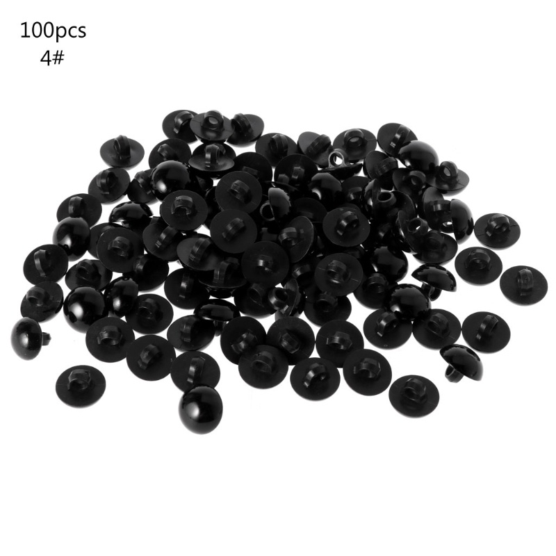 Set 100 Cúc Áo Màu Đen Chuyên Dụng Cho Búp Bê DIY 9 10 11 5 12 5 1