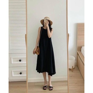 váy đũi sát nách maxi 3 mầu