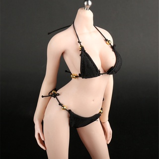 Bộ bikini tỉ lệ 1/6 màu đen cho búp bê nữ 12''
