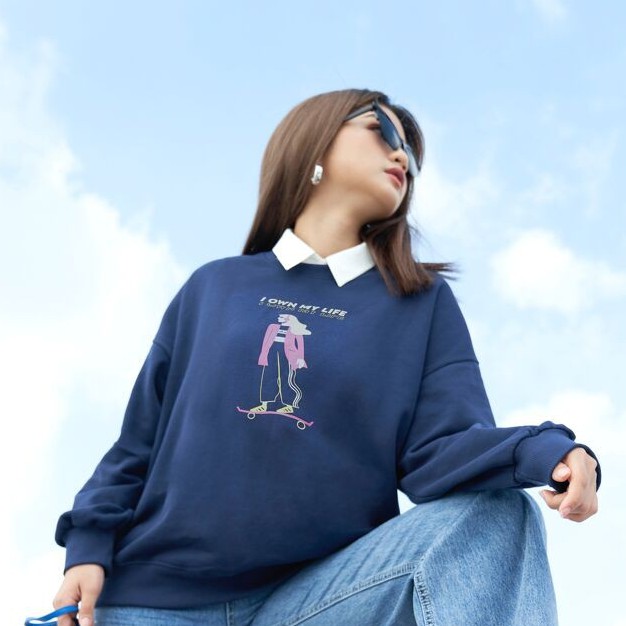 Áo Nỉ dài tay cổ tròn I Own My Life Méo Shop | BigBuy360 - bigbuy360.vn