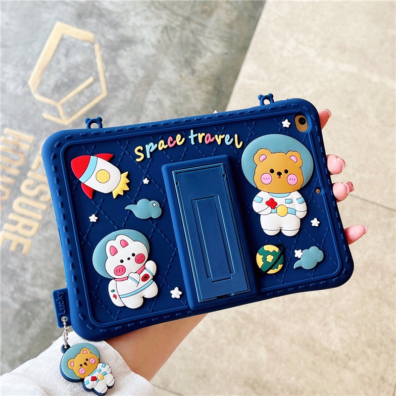 Ốp Máy Tính Bảng Silicone Với Dây Đeo Cho Samsung Galaxy Tab A8 8 "A7 Lite 8.7" 10.4 "SM-T290 T295 SM-X200 X205 SM-T500 T505 SM-T220 T225