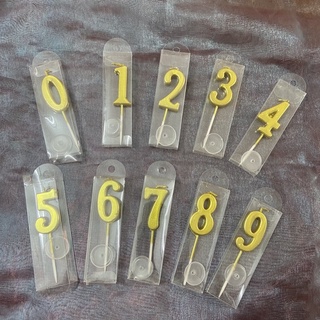 Nến số nhũ vàng