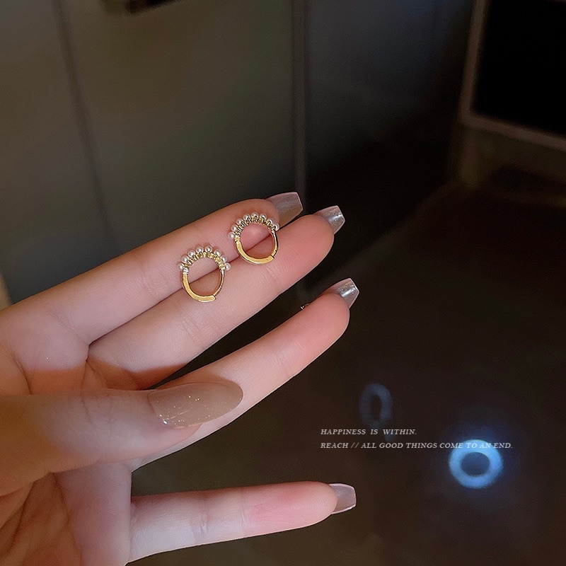 Bông tai, khuyên tai tròn nhỏ nhắn xinh xắn cho nữ BT15