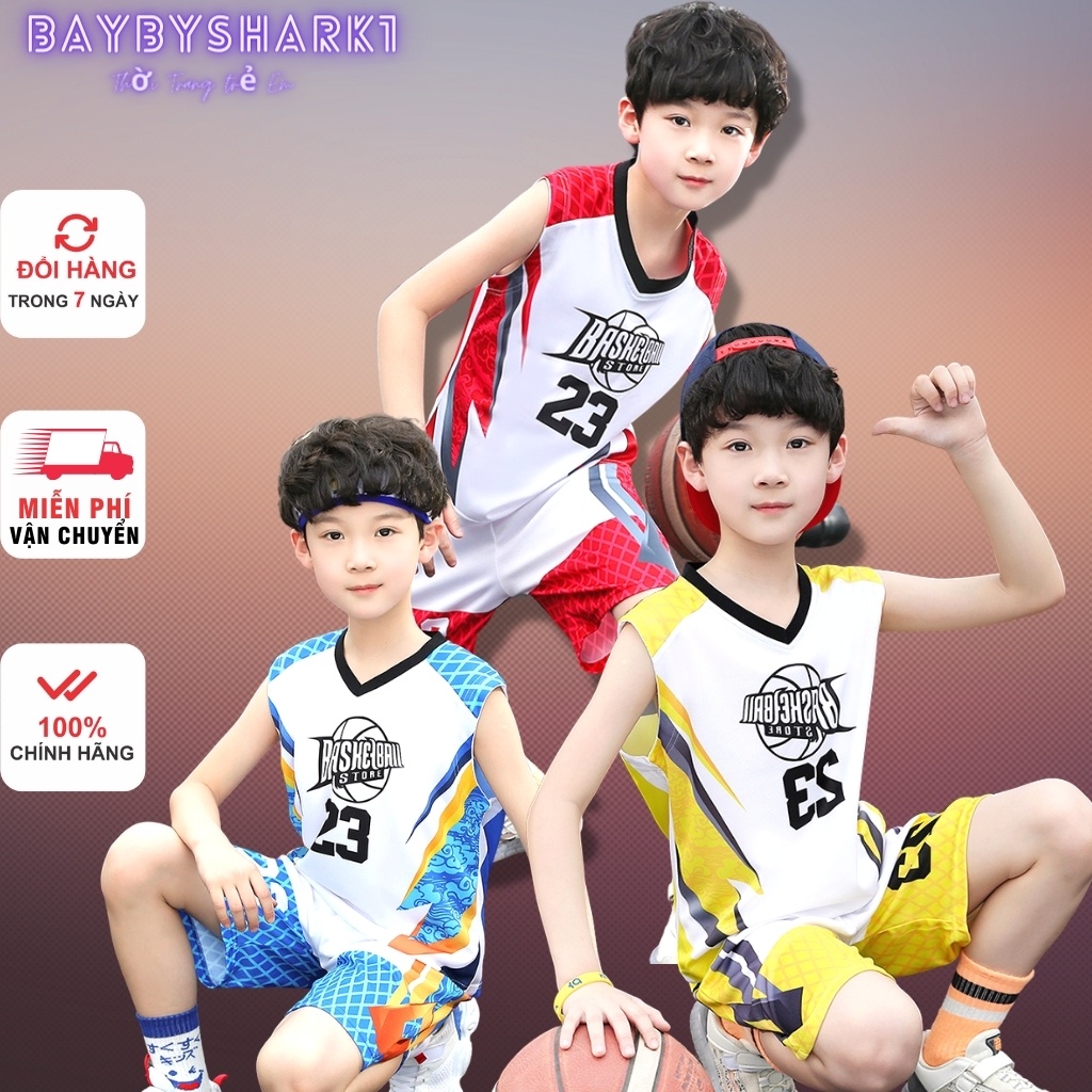 ĐỒ BỘ CHO BÉ TRAI 💕𝘍𝘳𝘦𝘦𝘴𝘩𝘪𝘱💕 Quần Áo Cho Bé Trai màu D12_BÓNG RỔ