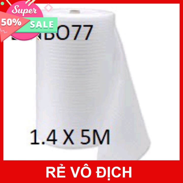 Cuộn bóng khí mini.1.4X 5M_màng xốp hơi._xốp nổ.