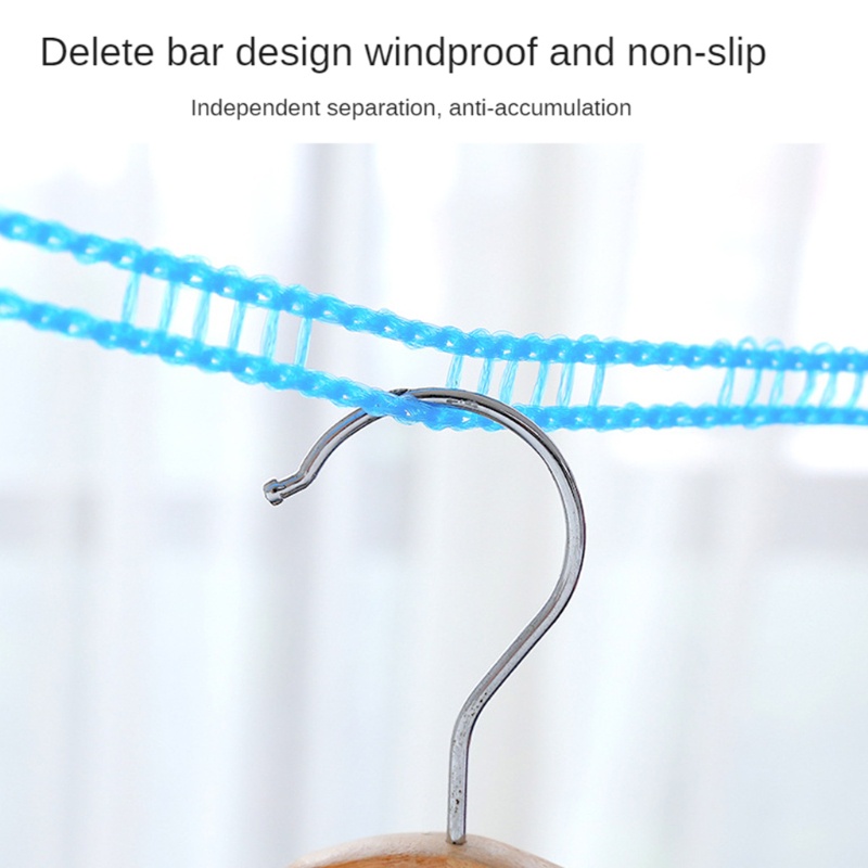 Cuộn Dây Phơi Quần Áo Chống Gió Hình Chữ Nhật Dài Không Cần Buộc Dây