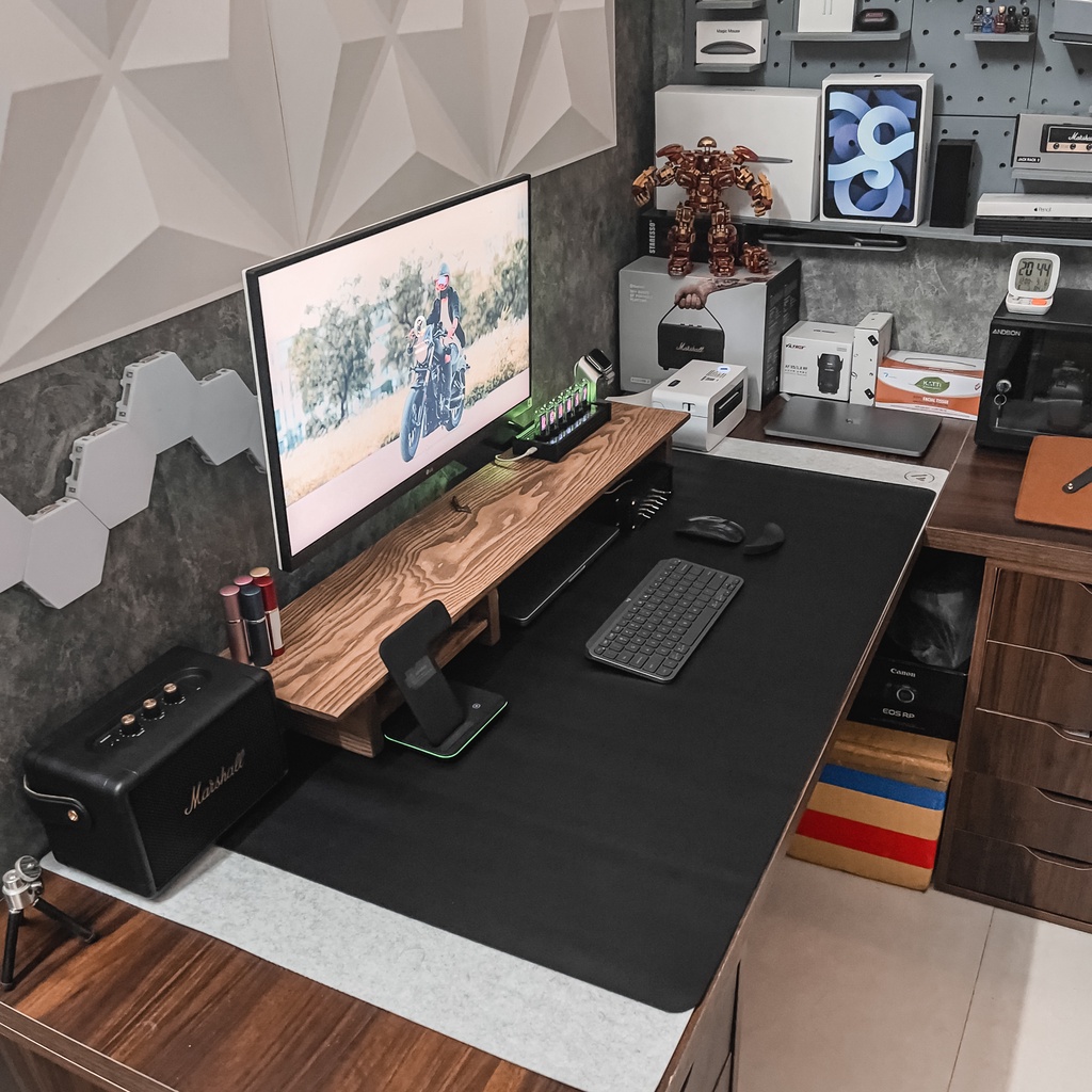 Pad da trải bàn làm việc Deskpad 60x120cm - Lót chuột mouse pad cỡ lớn tấm lót bàn di chuột máy tính 60x12