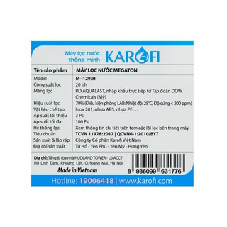 Máy lọc nước RO Hydrogen Karofi M-I129/H - 9 lõi