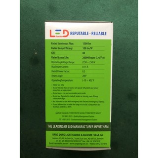 Bóng đèn led tròn 15W Rạng Đông A80N1