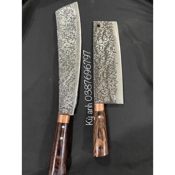 bộ đôi dao bếp chặt và thái ( nhám), kỳ anh dao phúc sen - kỳ anh thợ khóa