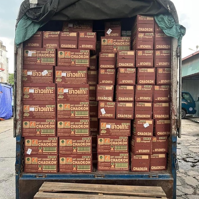 SỈ thùng 12 hộp cốt dừa CHAOKOH nhập Thái Lan 1L