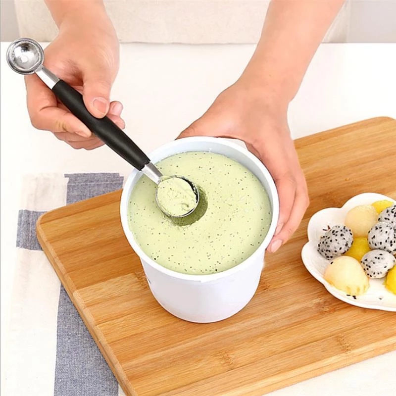 Muỗng Múc Kem Và Trái Cây Hai Đầu Bằng Thép Không Gỉ