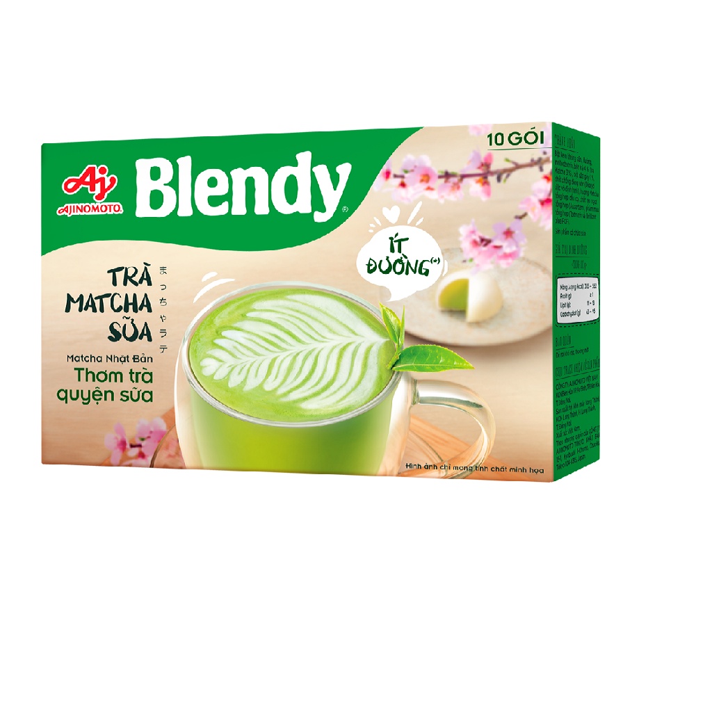 Combo 2 Hộp Trà Matcha Sữa 160g/Hộp và Blendy® Trà Sữa Royal 144g/Hộp