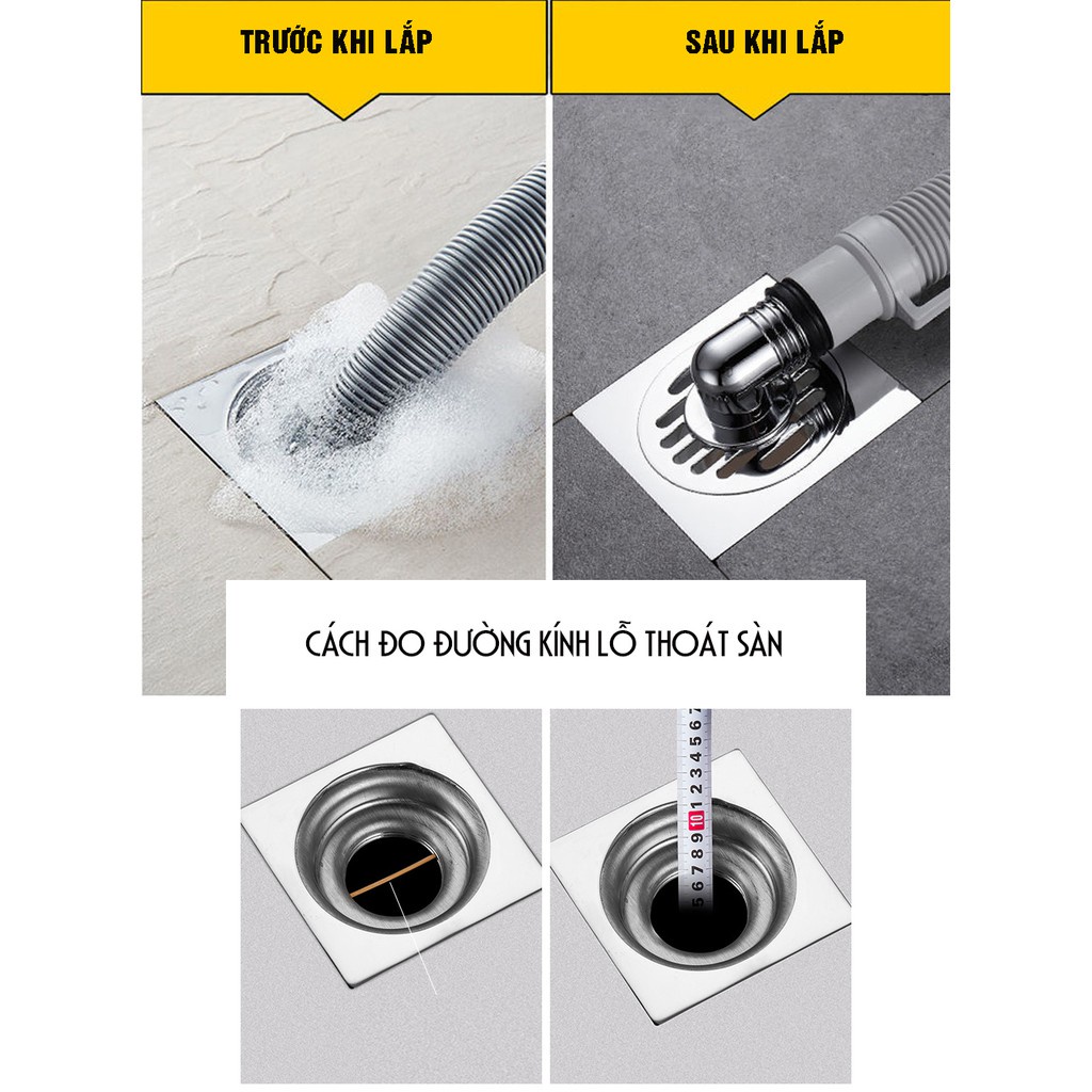 Bộ đầu xả máy giặt chống tràn, đầu xả thoát nước thải, lắp thoát nước sàn, ngăn mùi hình chữ L - Tuấn Tú Office Store