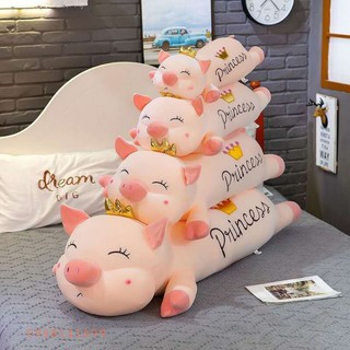 Gấu bông lợn thiên thần đội vương miện