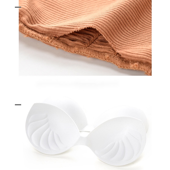 Áo Ống cotton Hai Dây Màu Trắng Đen Có Đệm Điều Chỉnh Được Cho Nữ