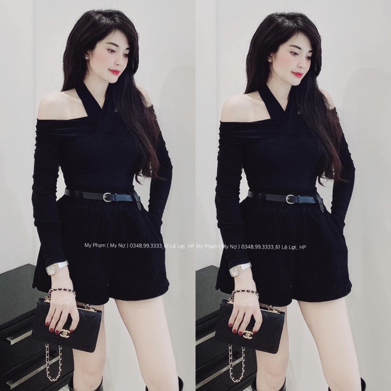  BÁN SỈ QUẦN SHORT NHUNG KÈM ĐAI 2 MÀU CHO NỮ | BigBuy360 - bigbuy360.vn