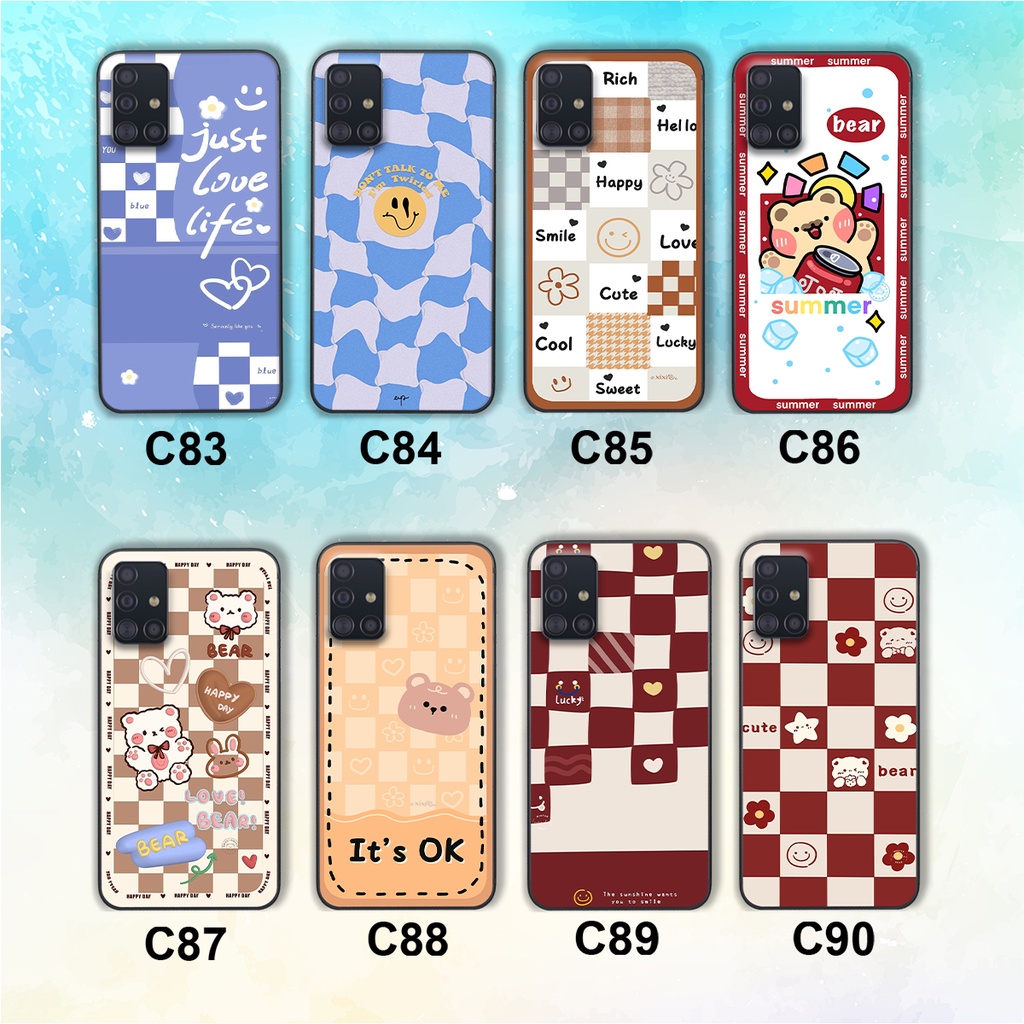 Ốp lưng Samsung A31 / A51 / A71 trái tim mặt cười, gấu cute thể thao cá tính