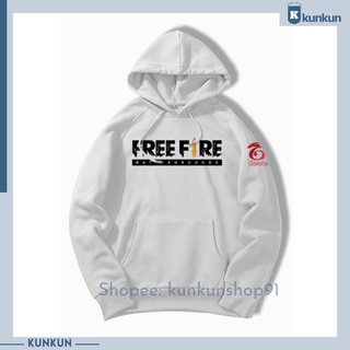 Áo Hoodie Trắng FREE FIRE Sống Dai Thành Huyền Thoại Vải Nỉ Mềm Mịn Cao Cấp