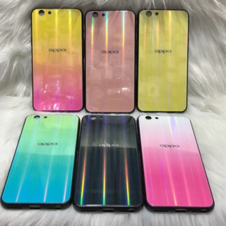 Oppo F1S A59 Ốp lưng mặt kính cường lực 7 màu cao cấp