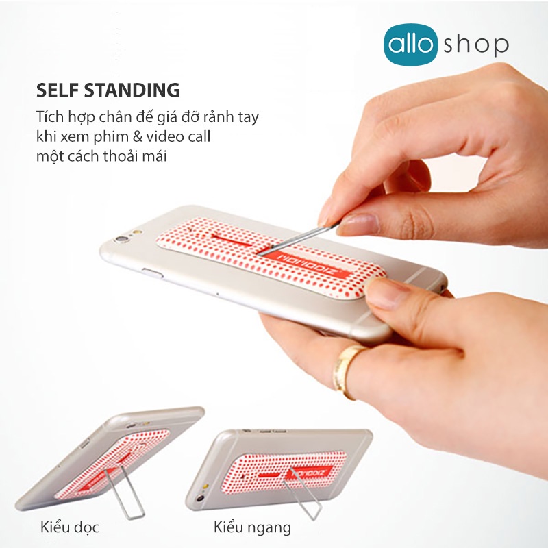 Chân Đế Điện Thoại MOMODIZ Smart Grip, Kê Đỡ iPhone Stand Grip & Car Holding, Giá Đỡ SmartPhone Gắn Xe Hơi