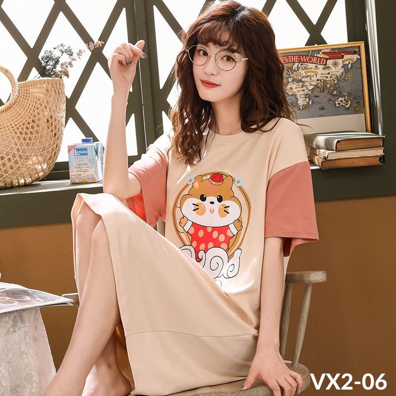 [ẢNH THẬT] VÁY NGỦ COTTON HÀNG QUẢNG CHÂU CÓ SẴN