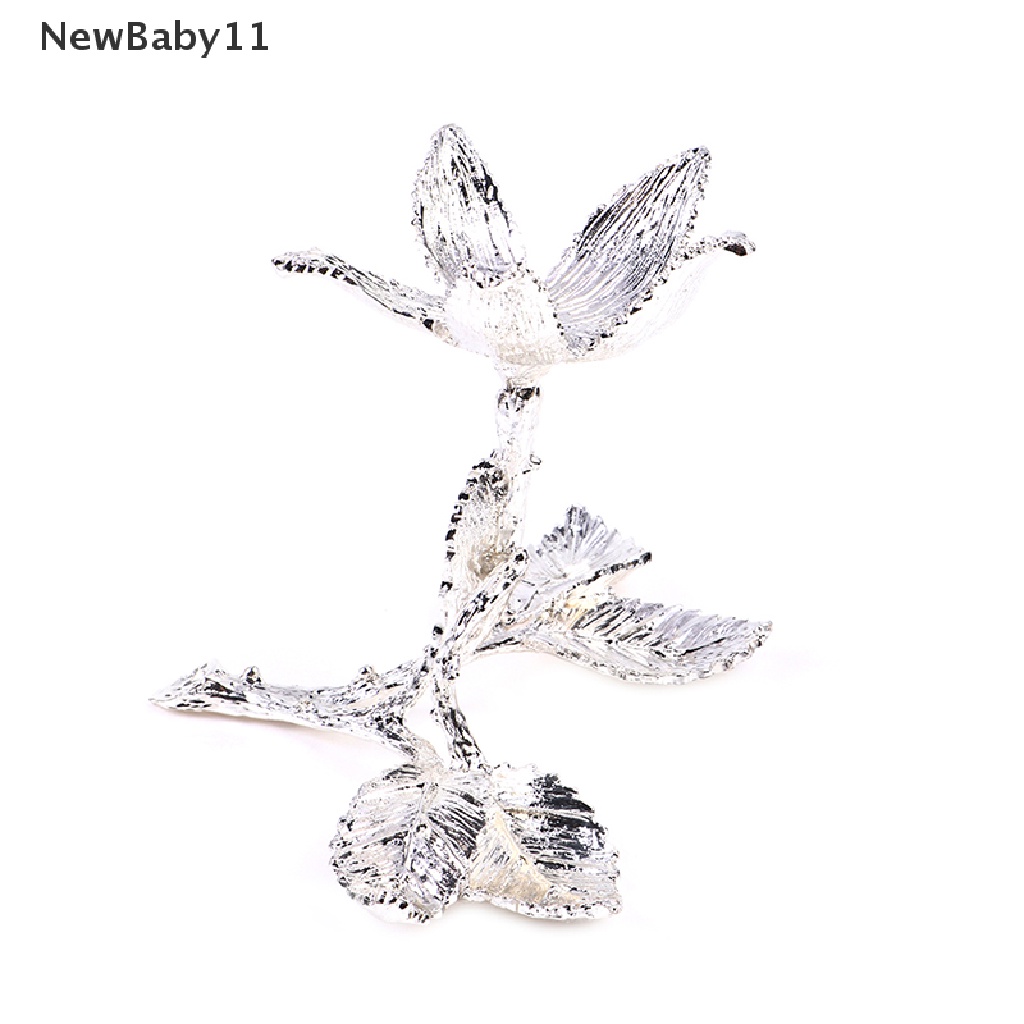 Newbaby Giá Đỡ Kim Loại Hình Quả Cầu Pha Lê Màu Vàng Kim Sliver Hình Lá Cây Hỗ Trợ Đá