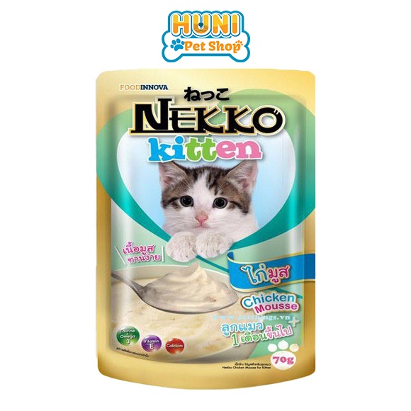 Pate mèo con NEKKO KITTEN, gói 70g - Thức ăn cho mèo Huni Petshop