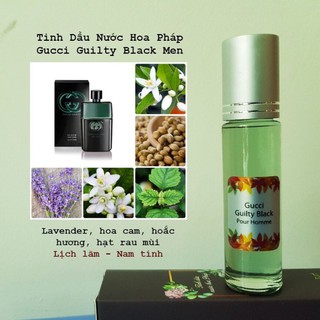 Tinh dầu nước hoa Gucci Guilty Black Men 10ml. Tươi mát, lịch lãm