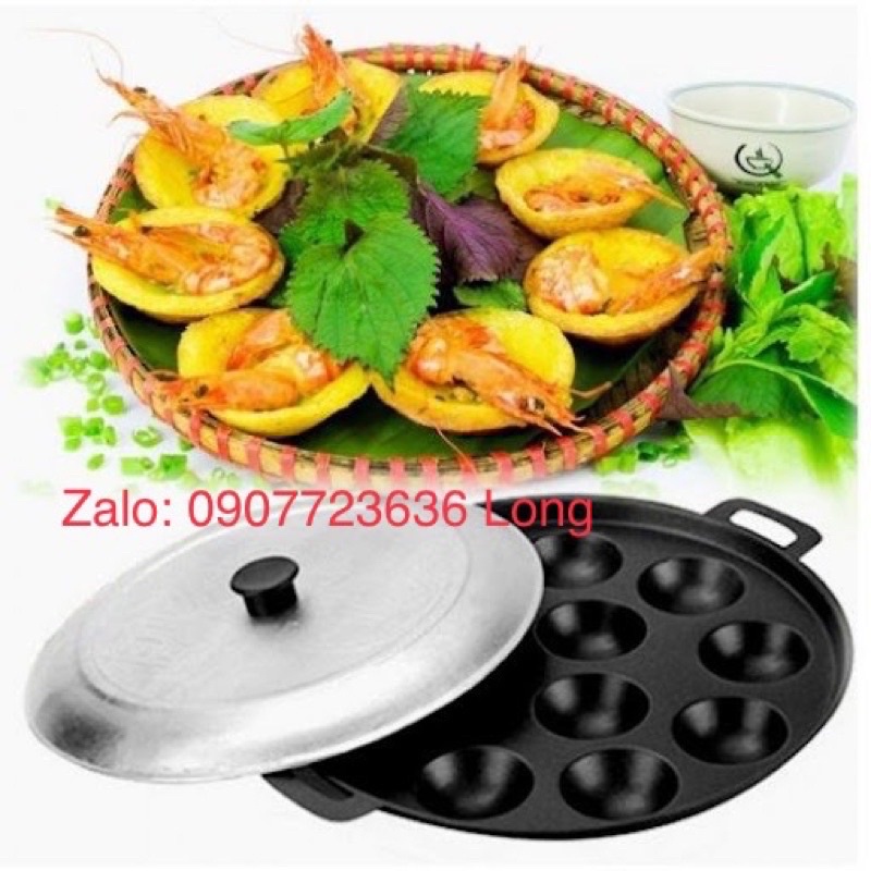 Khuôn đổ bánh khọt Gang siêu chống dính Thái Sơn 8 - 10 - 12 bánh