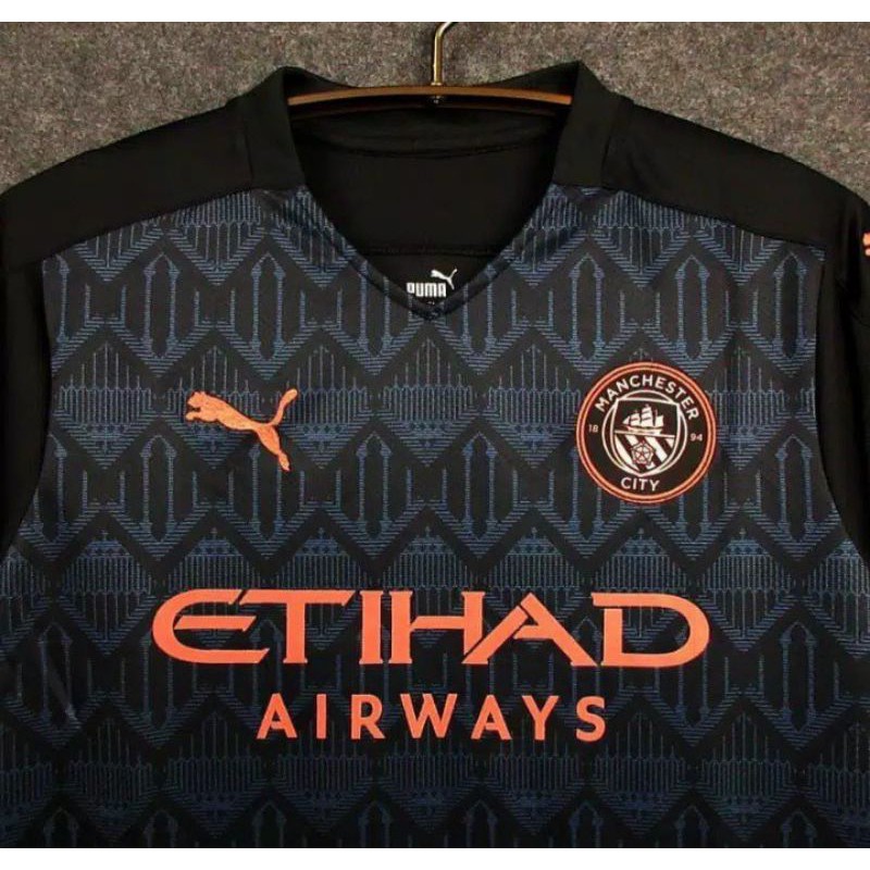 Áo Thun Đá Bóng Manchester City Away 2020 2021 Hàng Nhập Khẩu Chất Lượng Cao