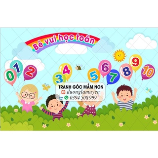 góc học toán- decal mầm non