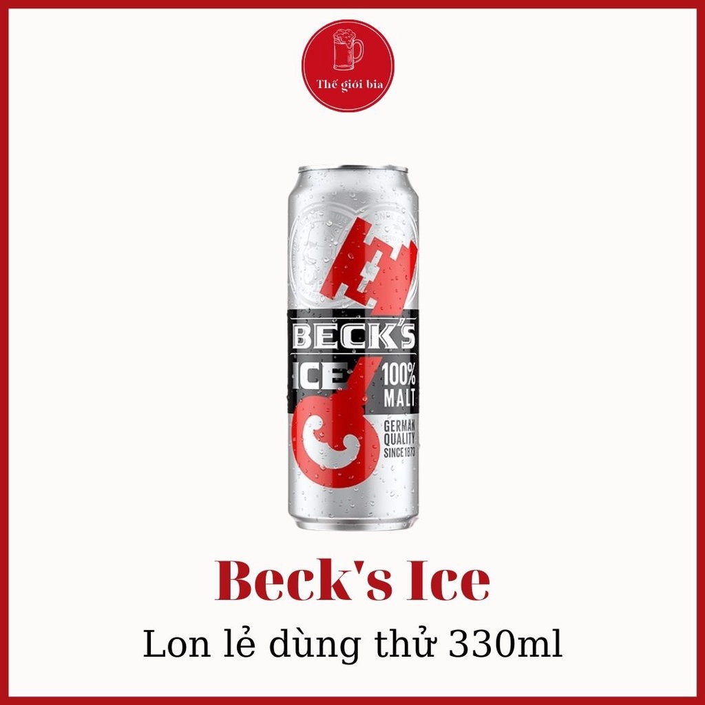 Lon bia Beck's Ice 330ml lẻ dùng thử | Chính hãng