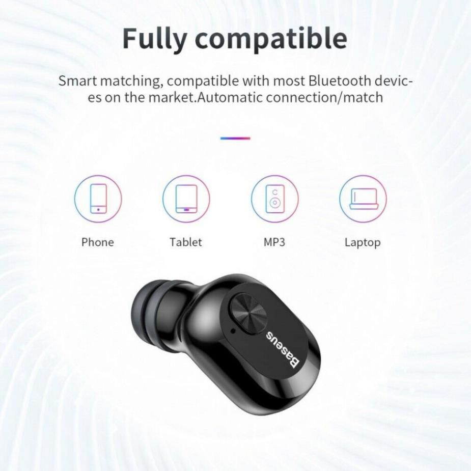 Tai nghe Bluetooth Baseus Encok Wireless Earphone A03 Bluetooth V5.0 khả năng chống ồn, dock sạc 200mAh