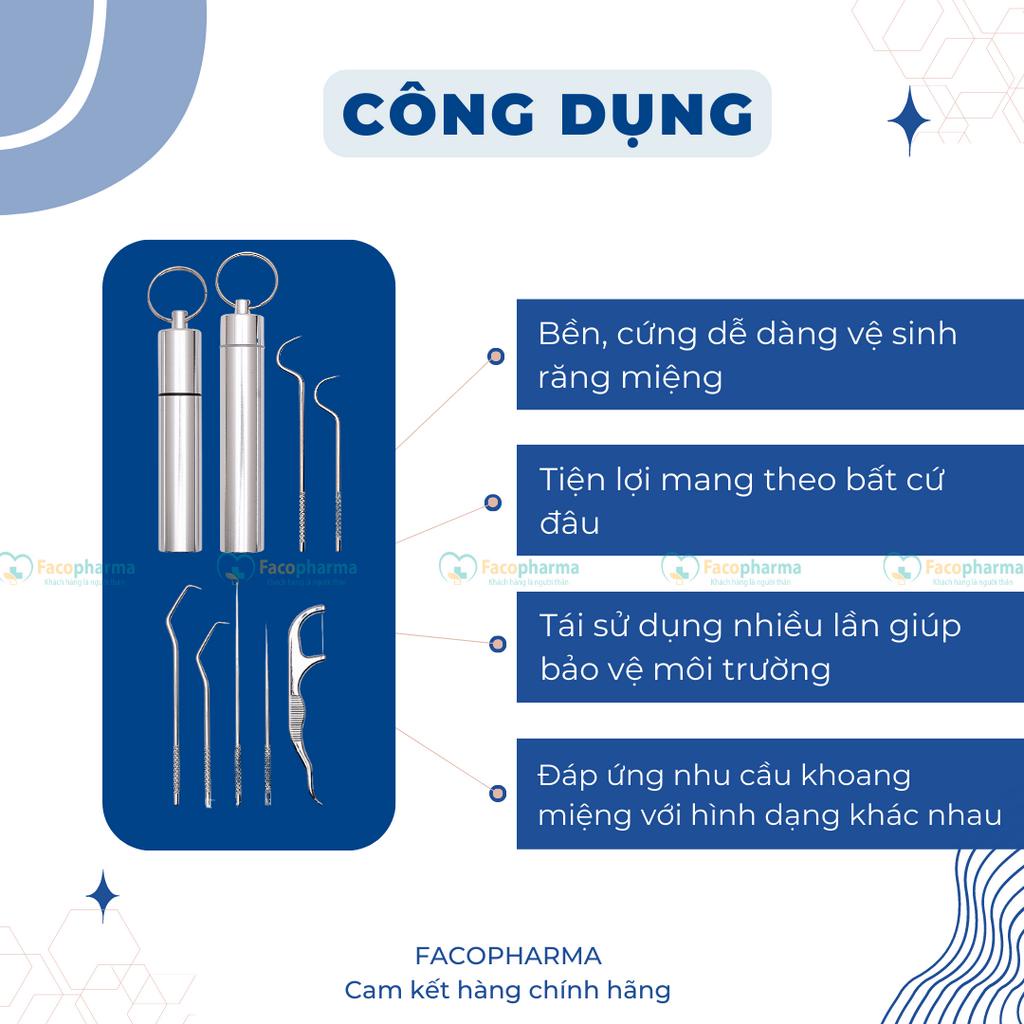 Lấy cao răng, xỉa răng chuyên nghiệp với bộ dụng cụ cao cấp bằng inox 304 chống chống rỉ sét chống hôi miệng
