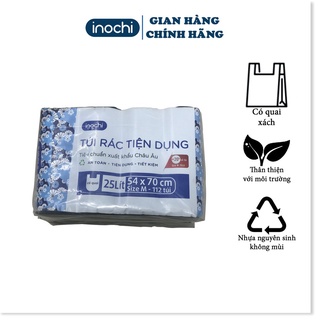 [Tặng Quà]Túi Rác Tự Huỷ -sinh học Inochi Có Quai Tiện Dụng Dạng Cuộn Màu Đen Dài Hơn 20% TR004-006