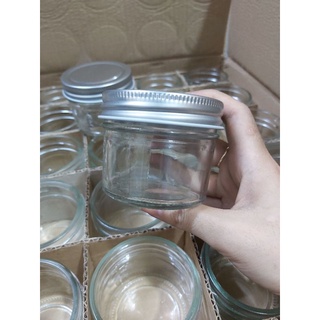 hủ thủy tinh 100ml thân trơn nắp nhôm làm sữa chua