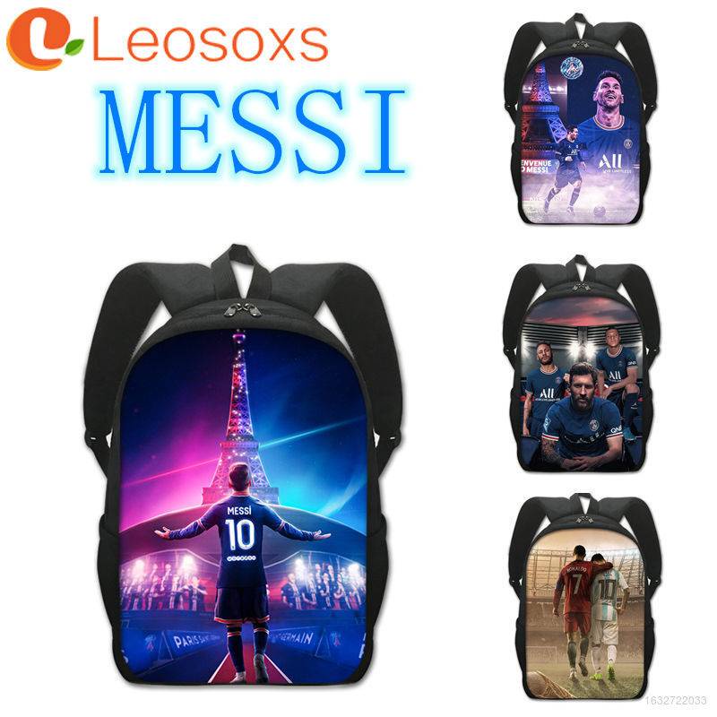 Ba lô nam nữ đi học in hình cầu thủ bóng đá Messi Paris Saint Germain 20-35L