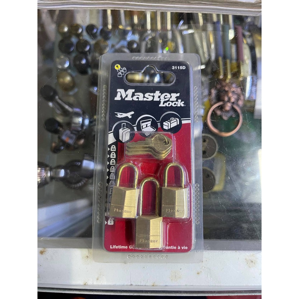 [CHÍNH HÃNG] Bộ khóa Vali Master thân đồng - chìa răng - 20mm (2 hoặc 3 khóa)