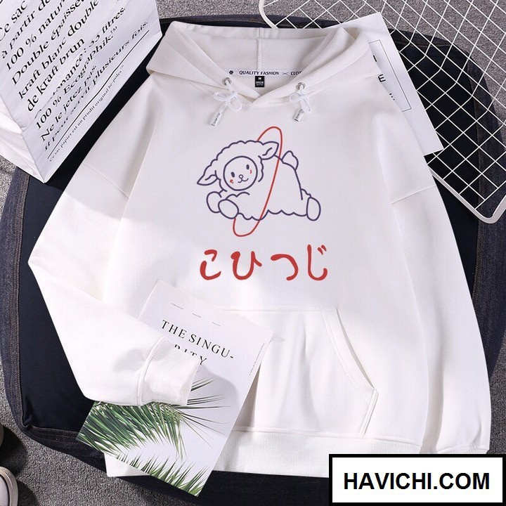 Áo Hoodie nam nữ 𝗙𝗥𝗘𝗘𝗦𝗛𝗜𝗣 Áo khoác Hoodie nam nữ Trắng chống nắng Unisex form rộng CỪU TRẮNG nỉ bông dày dặn , ấm áp